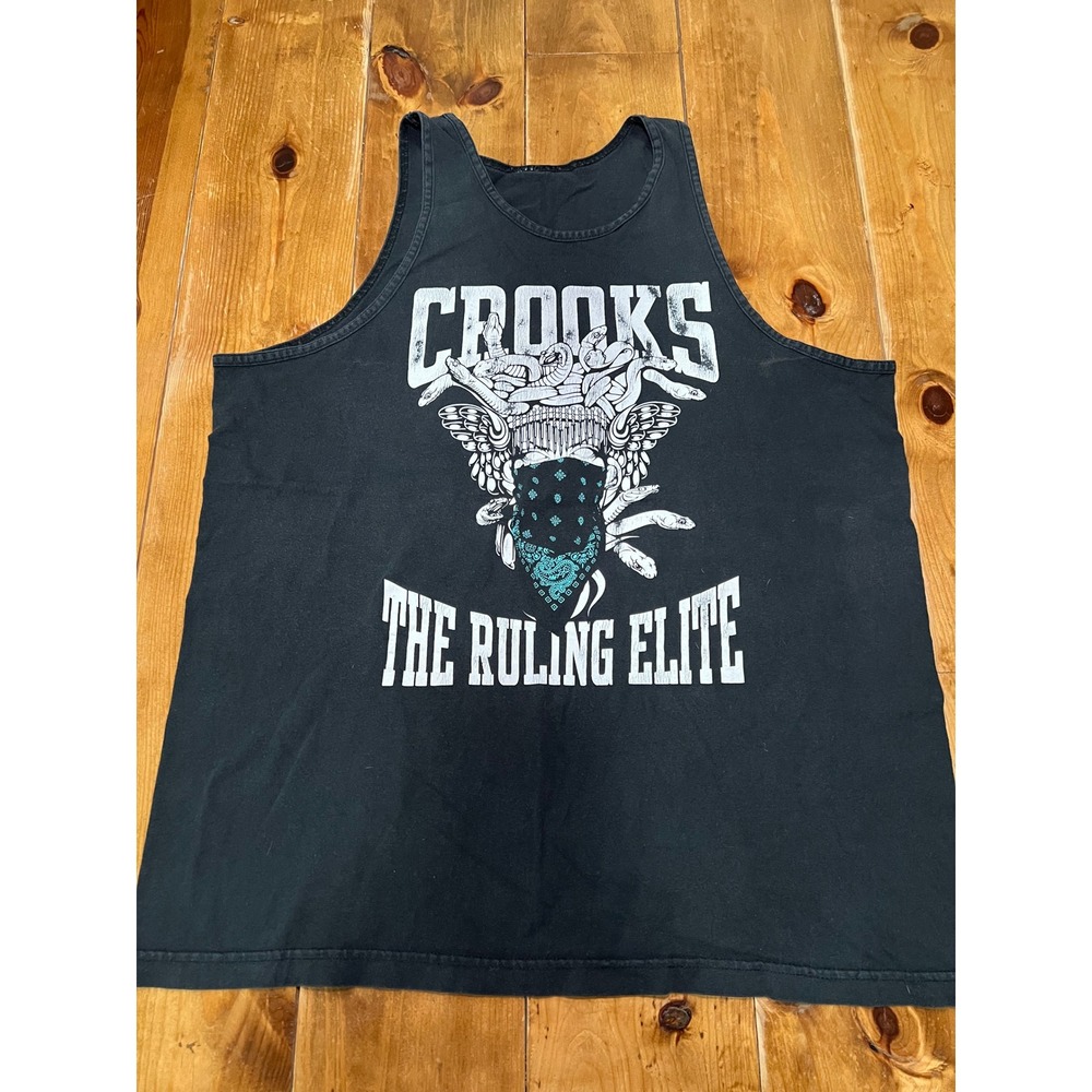 Crooks and Castles The Ruling Elite Medusa Graphic Tank Top Black Mens XL
